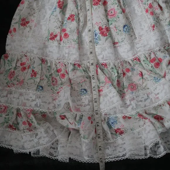 NWT Lace Floral Ruffle Vintage Victorian Mini Skirt. - Picture 11 of 11